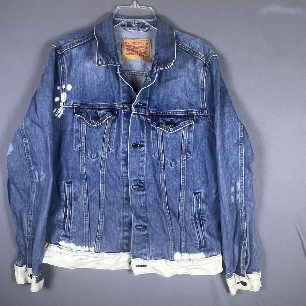 Levi's Men's Jean Trucker Jacket - size M- Baez Bleach denim‎